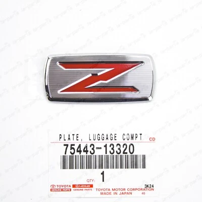 Nuevo Original OEM JDM Toyota Corolla Runx Alex Puerta Trasera Rojo Z Emblema 75443-13320 Foto 1 de 4