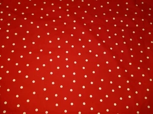 LINED WINDOW VALANCE CURTAIN 42X12 RETRO RED WHITE POLKA DOT MINNIE MOUSE - Picture 1 of 3