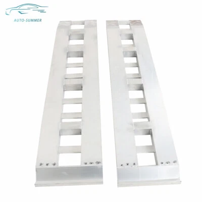 2pcs 60/72/80/84''Aluminum Ramps 6000Lb&6500Lbs Truck Car Trailer Ramps Hook end - Image 1 of 4