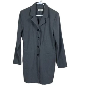 VTG 80’s Lord & Taylor Women’s Gray Overcoat Career Retro Size 6 - Picture 1 of 7