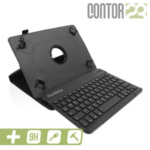 Hülle + Bluetooth-Tastatur,Panzerfolie in SCHWARZ für 10.1" Samsung Galaxy Tab 4 - Bild 1 von 10