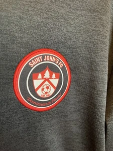 Adidas St. John's Football Club Soccer Hoodie Adult Medium Gray - Picture 1 of 8