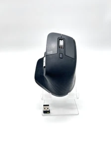 Used Original Logi Logitech MX Master 3S Wireless Standard Gray Mouse + Dongle - Picture 1 of 9