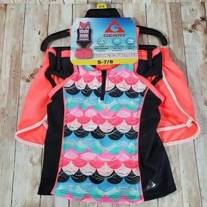 NWT GERRY Youth 3-Piece Girl Swim Set Pink Size Small (7/8) Tankini Shorts - Picture 1 of 2