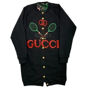 Gucci 581167 Long Strickjacke Tennis Wende schwarz Größe M gebraucht aus Japan - Bild 1 von 6
