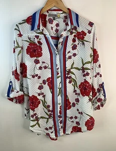 Camisa Figueroa y Flor Floral Gasa Relajada Talla M  - Imagen 1 de 11
