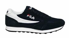 Fila Orbit Jogger Nylon Low Mens Trainers Blue Leather Lace Up Shoes 1010589 29Y
