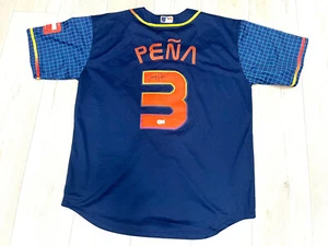JEREMY PENA SIGNIERT CITY CONNECT HOUSTON ASTROS SPACE TRIKOT BAS BECKETT ZERT #1 - Bild 1 von 4