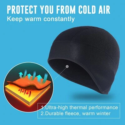 Winter Skull Cap Thermal Helmet Liner Cycling Running Beanie Hat for Men Women - Image 1 of 4