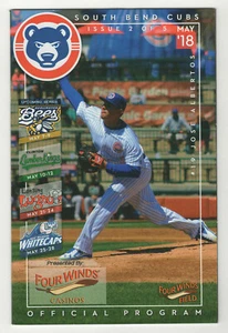 JOSE ALBERTOS MAY 2018 SOUTH BEND CUBS BASEBALL GAME PROGRAM - Picture 1 of 1