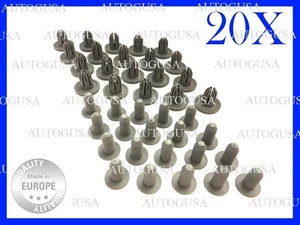 NUOVO 20X FORD UNIVERSALE VITE TIPO PUSH RICAMBIO PARAURTI TRIM CLIP PLASTICA - Foto 1 di 5