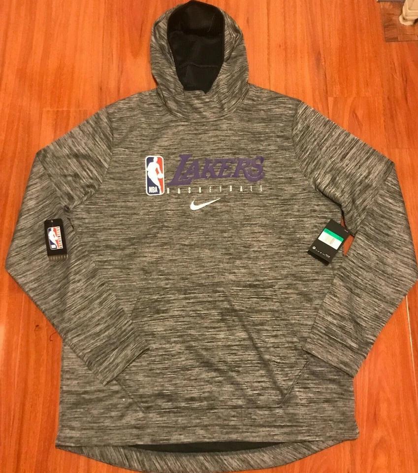 Nike La Lakers Authentics Team Issued Gray Sweatshirt Av1359-032 Mens Size XLT
