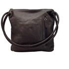 Tignanello Genuine Leather Shoulder Bag Purse Brown Double Strap 11" X 3"x 11.5"