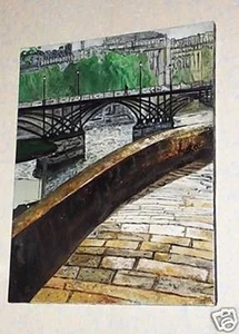 toile- peinture -- Le Pont des Arts  / peinture Huile - Avril 2009 - - Imagen 1 de 6