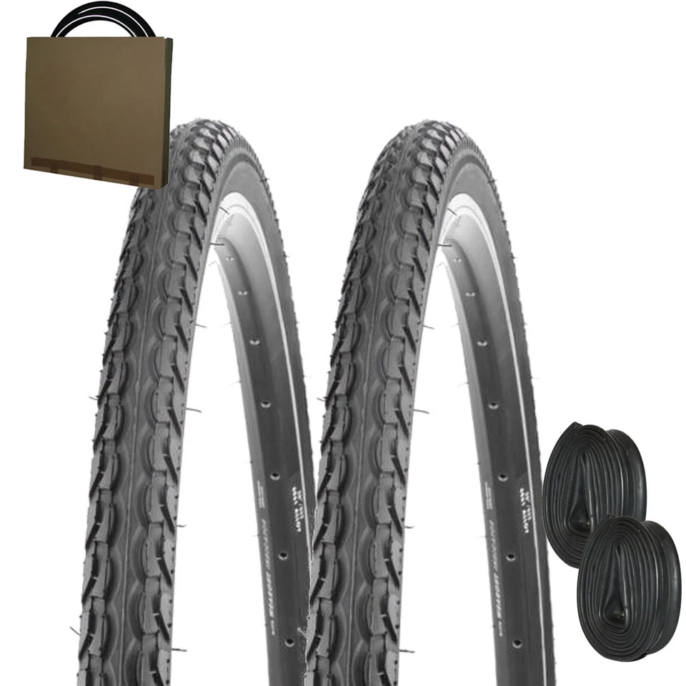 2x Kenda Reifen Eurotrek K-197 K-Shield Pannenschutz 32-622 schwarz m/o Schlauch - Bild 1 von 1