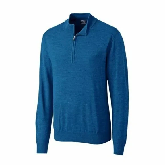 Nuevo sin etiquetas Suéter Azul Acrílico Lana Merino 2XB 1/4 Cortador de Cremallera y Buck Para Hombre Precio de venta sugerido por el fabricante $168 Foto 1 de 4