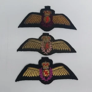 3 Royal Canadian Air Force Radio Operator Badge Bullion 3 Wreath Variants - Picture 1 of 5