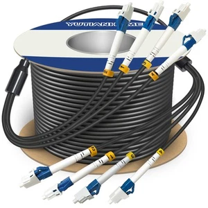 500 Fuß (150 Meter) 4-adrig Industrie TPU LC zu LC Outdoor gepanzerte Glasfaser Op... - Bild 1 von 6