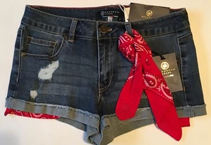 Boom Boom Damenjeans Größe 11 dunkle Waschung mittlerer Bund Denim kurz - Bild 1 von 10