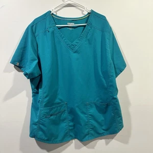 Scrubstar Ultimate teal scrub top blue size 3xl - Picture 1 of 6