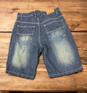Vtg Halifax Dark Wash Distressed Denim Bermuda Jean Shorts Men’s 36W READ desc - Picture 1 of 9