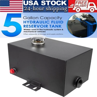 5 Gallon 14 Gauge Steel Hydraulic Fluid Reservoir Tank with Breather Cap - Image 1 of 4