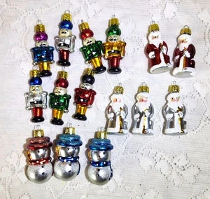 Kurt Adler Hand Blown Mini Christmas Ornaments Set Of 15 - Picture 1 of 6
