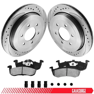Rear Disc Rotors Brake Pads for 2007 - 2017 Ford Expedition Lincoln Navigator - Image 1 of 4
