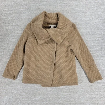 Cárdigan Suéter Tejido Mezcla Cachemira Lana Hilo Italiano Banana Republic Pequeño Foto 1 de 4