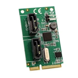 2 Port Mini PCIe to SATA III Controller Card AsMedia ASM1061 Chipset - Picture 1 of 8