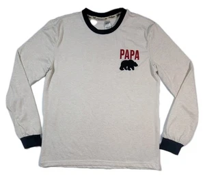 Dearfoams Papa Bear Pajama Shirt Extra Soft Long Sleeve Mens Size Medium - Picture 1 of 6