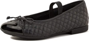 Geox Girl Plie 49 Quilted Leather Slip-On Ballet Flat Mary Jane Size 4.5 Y New - Picture 1 of 3