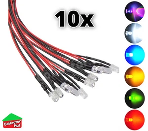 LED 12v 3mm 5mm Pre-Cableado Impermeable RC Coches Camiones - Imagen 1 de 13