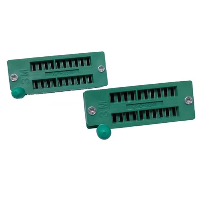 2x 20 Pin 2.54mm ZIF ZIP IC Test DIP Board Socket Universal 220-3345 - Bild 1 von 4