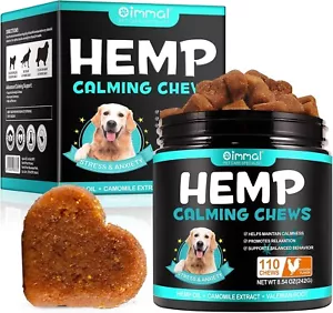 110x DOG FOOD Hemp Chews Calming Chews for Dogs ANXIETY RELIEF TREATS - CHICKEN - Picture 1 of 7