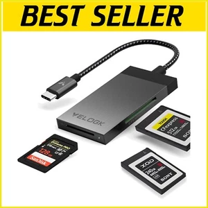 3-in-1 USB-C CFexpress/XQD/SD Card Reader - Portable 10Gbps High-Speed Adapter - Picture 1 of 9