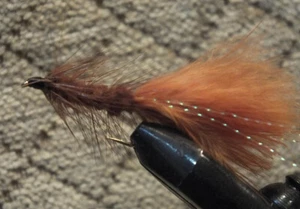 Woolly Bugger Brown  Size 10 - 1 Dozen Wet Trout Fly F783 - Picture 1 of 1