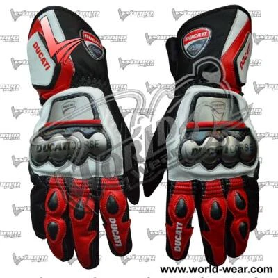Ducati Motorbike Racing Leather Gloves - Image 1 of 4