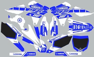 White Blue decals for YAMAHA GRAPHICS YZ 250F YZ250F 2014 2015 2016 2017 2018 - Picture 1 of 1