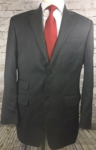 Michael Kors 38R Gris Lana a Rayas 2 Botones Para Hombre Abrigo Deportivo Blazer Traje Chaqueta - Imagen 1 de 7