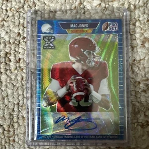 2021 Pro Set Metal Blue Was Mac Jones Autograph /50 - Bild 1 von 2