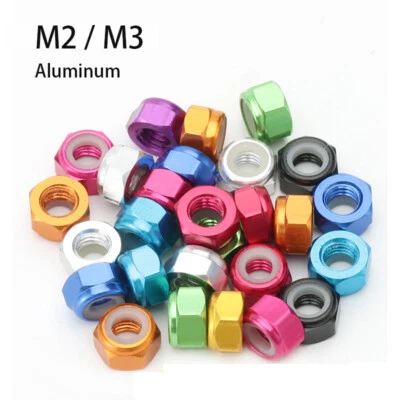 Sicherungsmutter Selbstsichernde Muttern DIN 985 Aluminium M2 M3 Stoppmuttern - Bild 1 von 4
