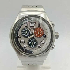 Swatch Irony Swiss V8 Quartz Chronograph Panda Face Sports Watch MUR12ALI30 - Picture 1 of 8
