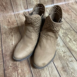 Corral Circle G Damen-Stiefeletten mit doppeltem Reißverschluss US 6 hellbraun Leder - Bild 1 von 6