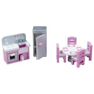Juego de muebles de cocina de madera para casa de muñecas Tidlo accesorios - Imagen 1 de 3