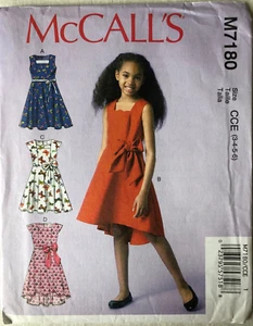 McCall's M7180 UNCUT Girls Size 3, 4, 5, 6 Dress Pattern - Picture 1 of 3