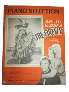 Partitura antigua de selección de piano Jeanette Macdonald en la luciérnaga - 1937 - Imagen 1 de 1
