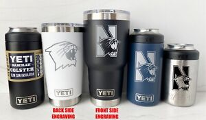 Northwestern Wildcats YETI Laser Engraved 20 or 30 oz. Tumblers and Colsters