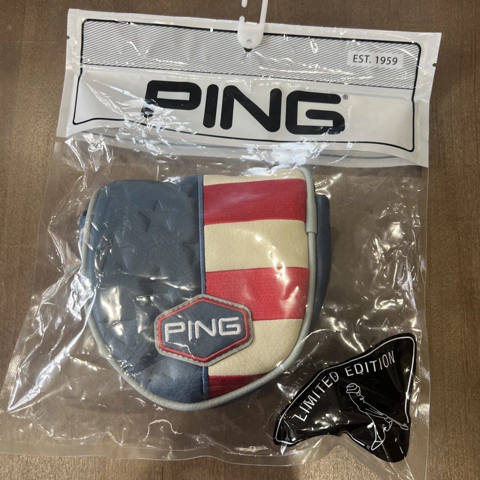 *Ping Stars & Stripes Mallet Putter Cover Red White & Blue USA Fair