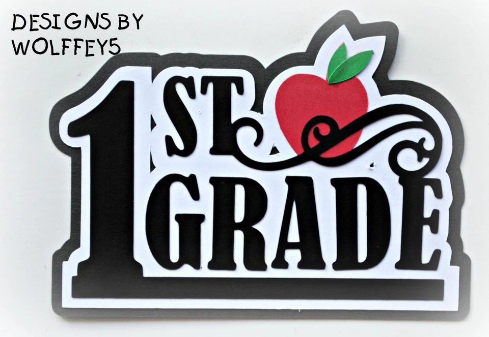 CRAFTECAFE ESCUELA NIÑO TÍTULO piezas de papel prehecho álbum de recortes página troquelada WOLFFEY5 Foto 1 de 1